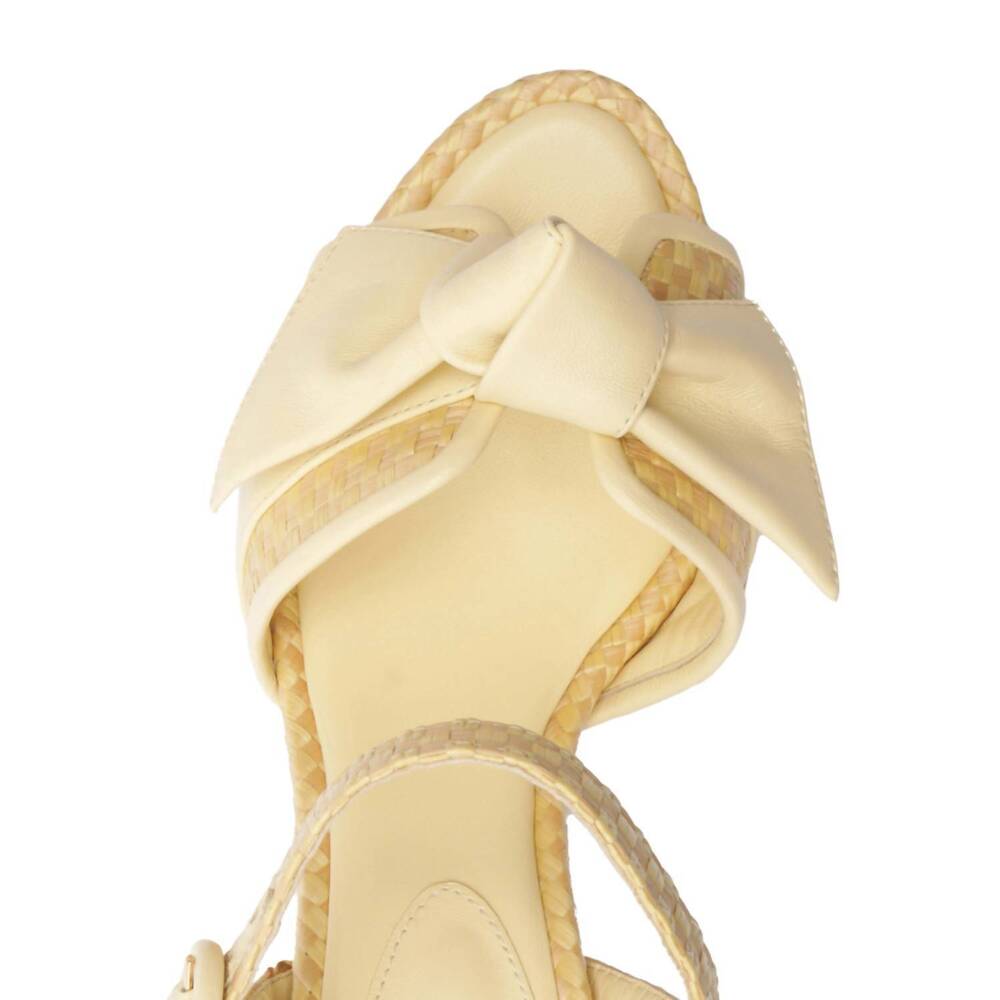 NEW ALEXANDRE BIRMAN women's maxi clarita padded rafia 75 sandals in creamy - Picture 4 of 7